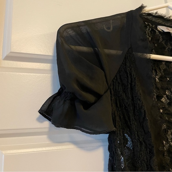 BCBGeneration Black Lace Shirt in XS - Picture 4 of 7